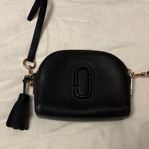 Marc Jacobs Black Leather Wristlet Clutch